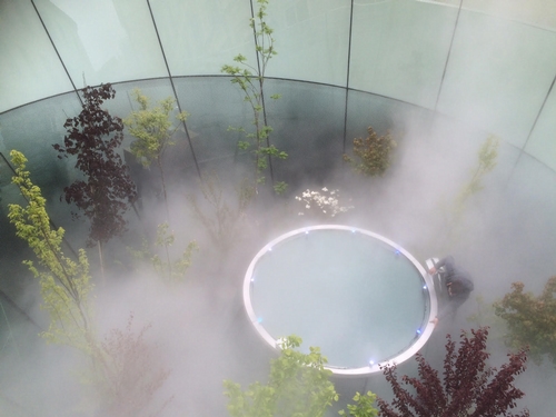 Wassernebel-Kühlsystem Automatisches Bewässerungssystem mit Nebelkühlung  Feines Spray vollständig zerstäubt Wasserpark-Schwimmbad  Zerstäubungskühlung,black-29FT（9M） : : Garten