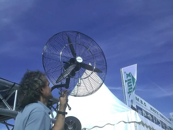 Sprühnebel Wandventilator 500mm zur Kühlung, Befeuchtung und Desinfektion – Bild 2