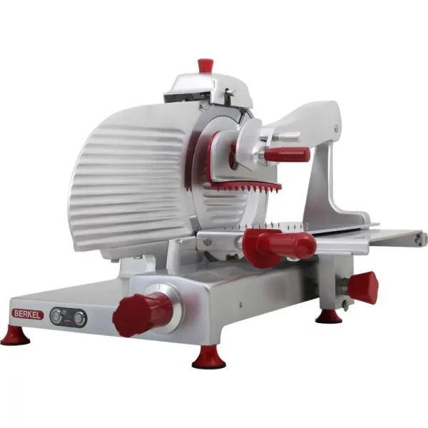 Die Aufschnittmaschine Berkel Essentia 370 mm mit Zange für XXXL-Produkte