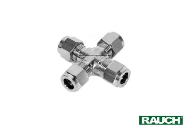 Kreuz Verbinder Schraubbar 3/8" Chromstahl HD-Systeme bis 100 Bar