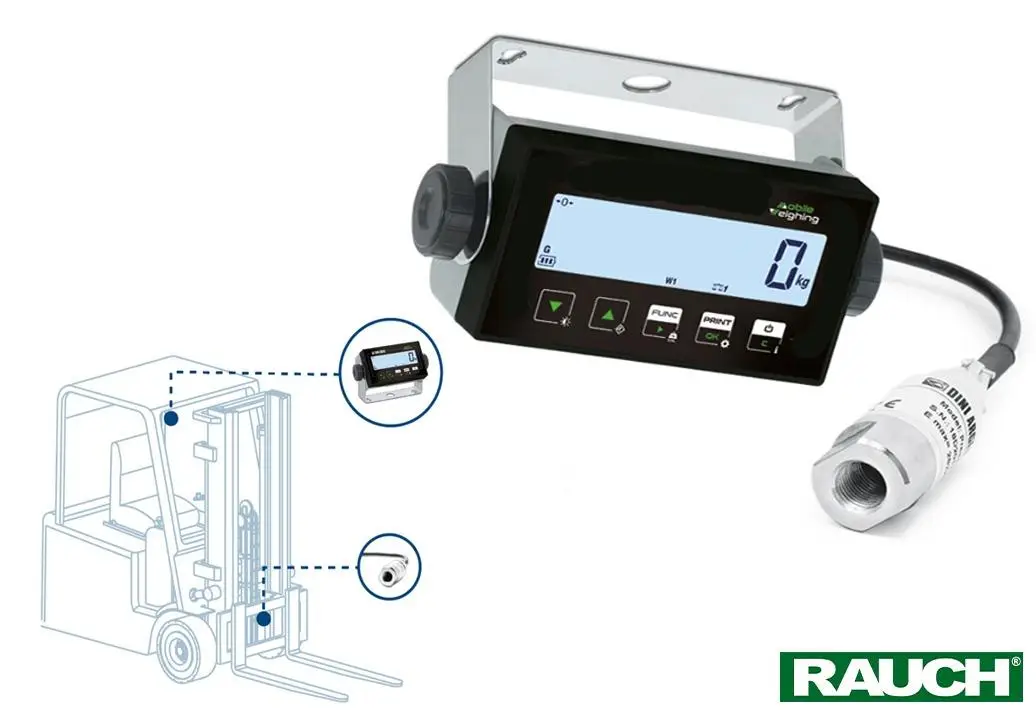 Preiswerte Basic Staplerwaage - Hydraulisch mit Drucker (ca. 5% Genauigkeit) – Bild 4