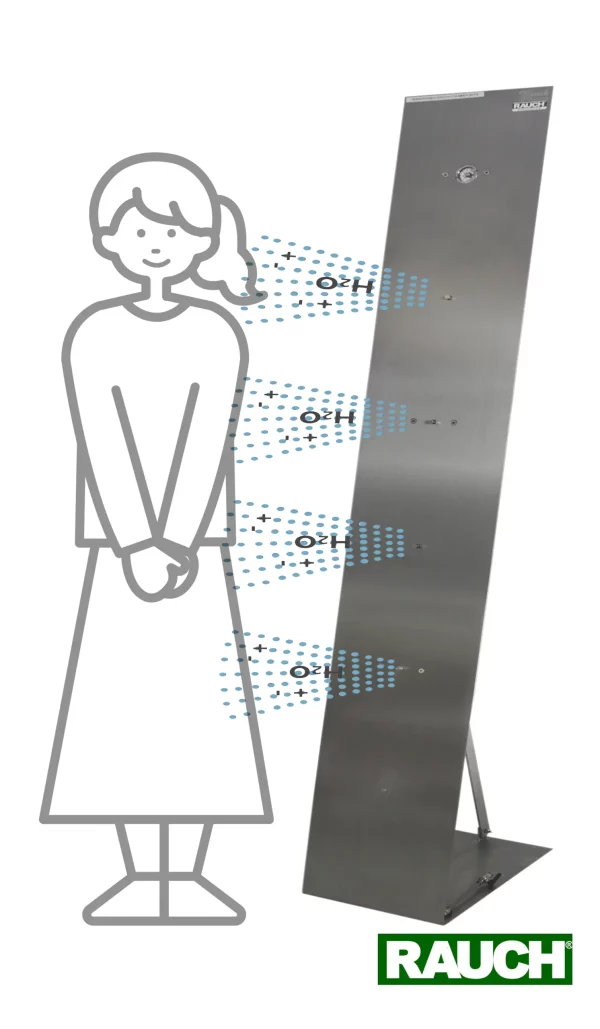 Zerstäuber Nebelsäule 2000mm mit 6 LED Düsen – Mobile Design-Lösung zum Kühlen und Befeuchten