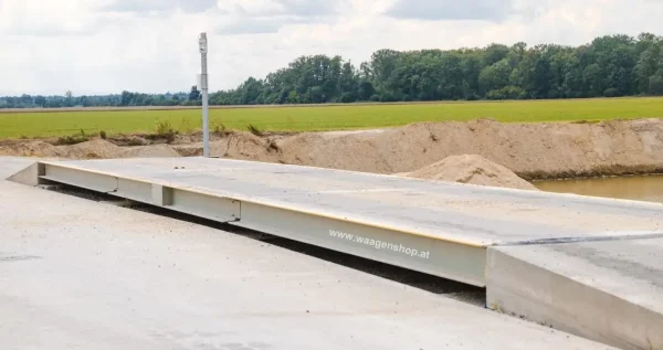 Flexible Stahl-Beton-Fahrzeugwaage, 12x3m, Wiegebereiche bis 50t