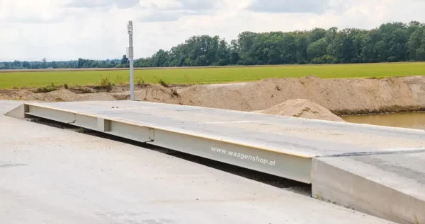 Flexible Stahl-Beton-Fahrzeugwaage, 6x3m, Wiegebereiche bis 30t