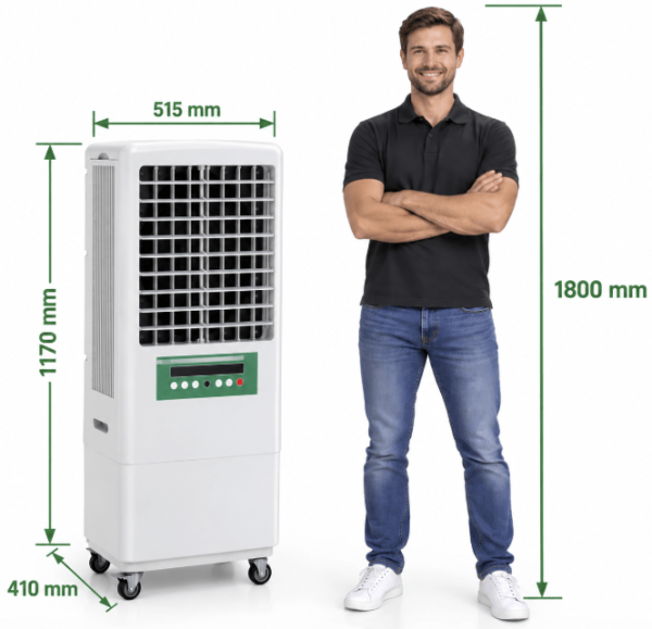 Befeuchtungskühler Mobil Smoky Cool 038 für Maximal 50m² Outdoor